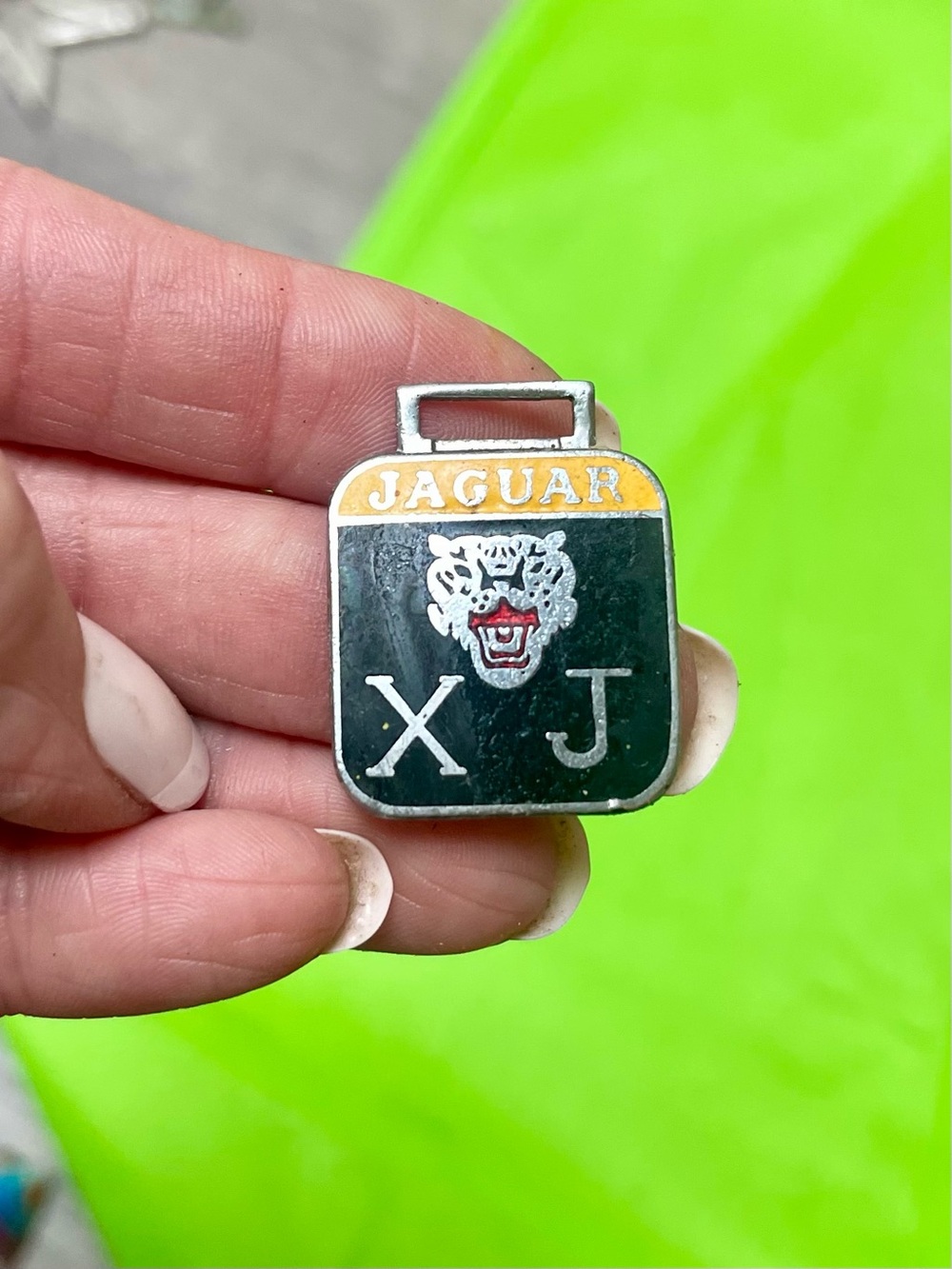 Unique Jaguar Enamel Charm Pendant - made in England